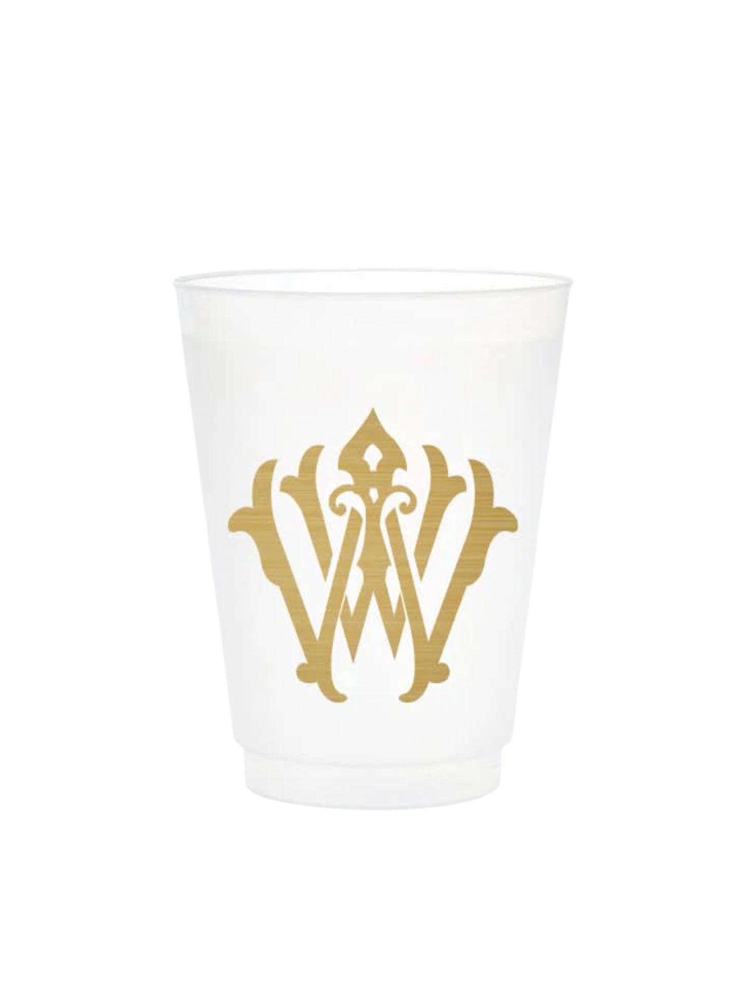 1-Letter Monogrammed Frosted Cups
