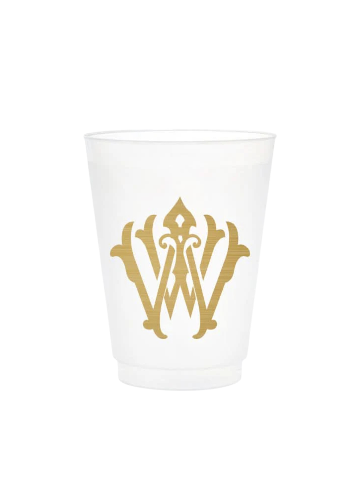 1-Letter Monogrammed Frosted Cups