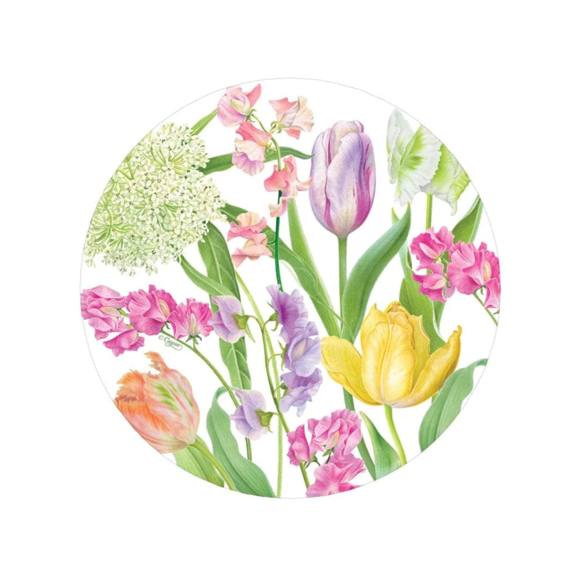 Spring Flower Salad/Dessert Plates