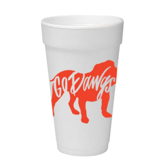 Go Dawgs Foam Cups