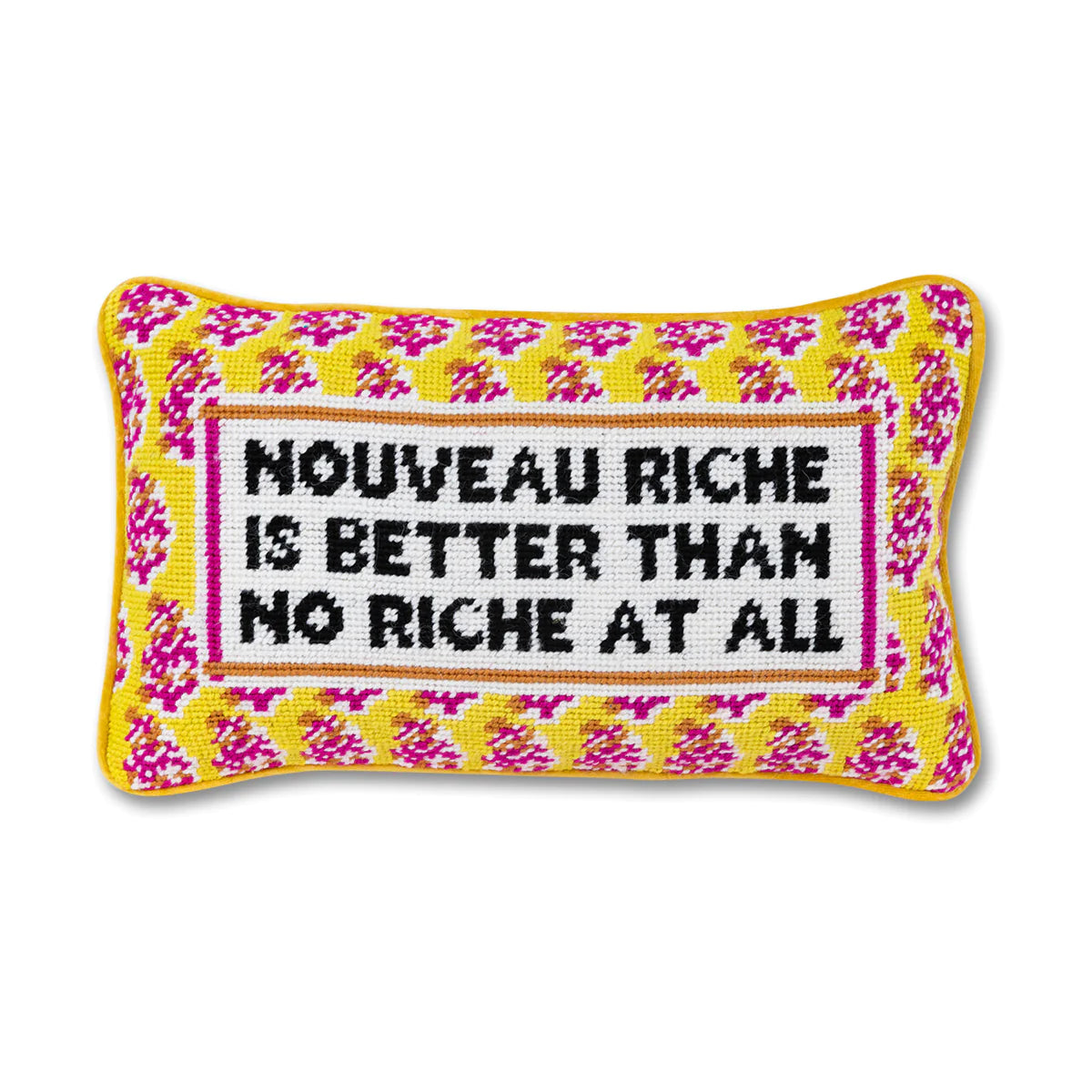 Nouveau Riche Needlepoint Pillow