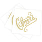 Cheers Cocktail Napkins - White & Gold