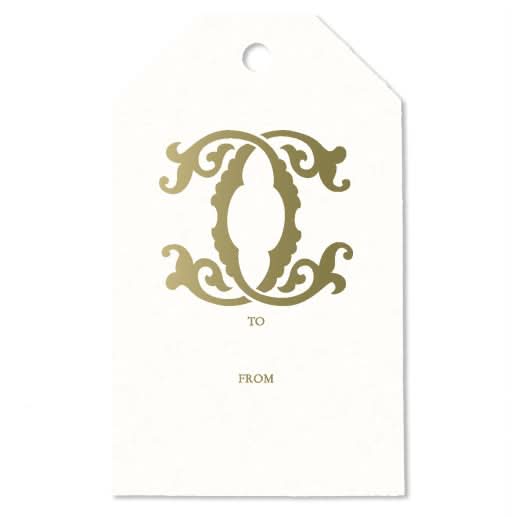 1-Letter Monogrammed Gift Tag