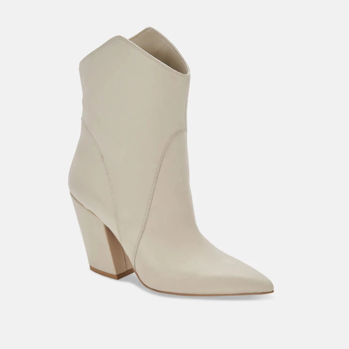 Nestly Booties in Ivory Leather
