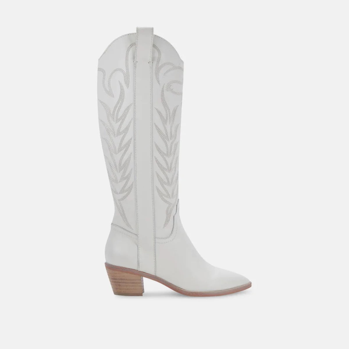 Solei boot- white embossed leather