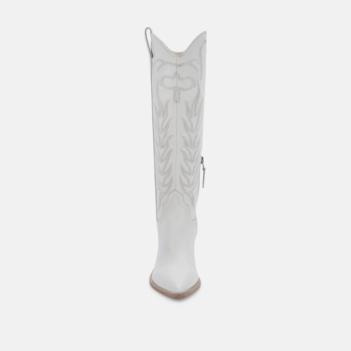 Solei boot- white embossed leather
