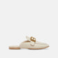 Santel Flats in Ivory Leather