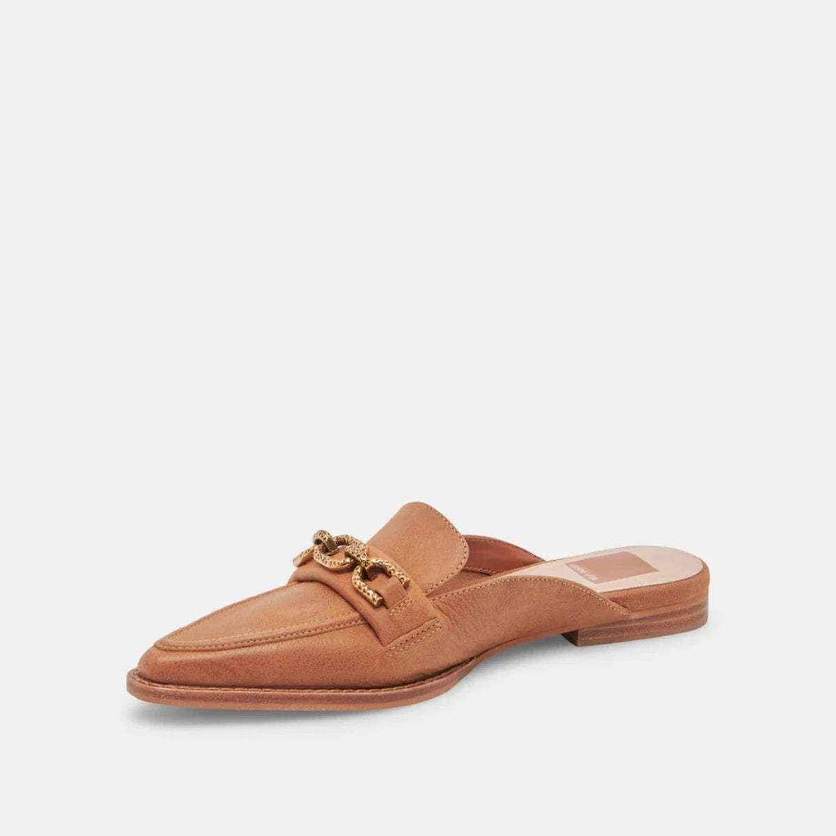 Sidon Flats in Brown Embossed Leather