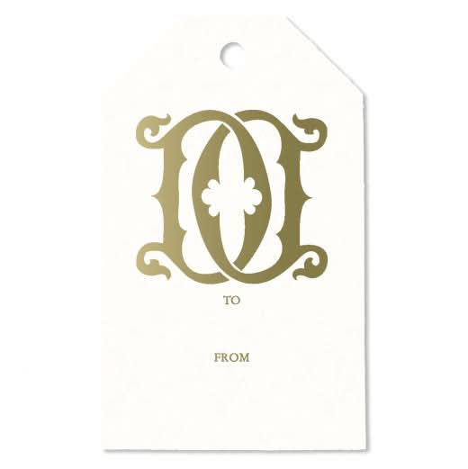 1-Letter Monogrammed Gift Tag