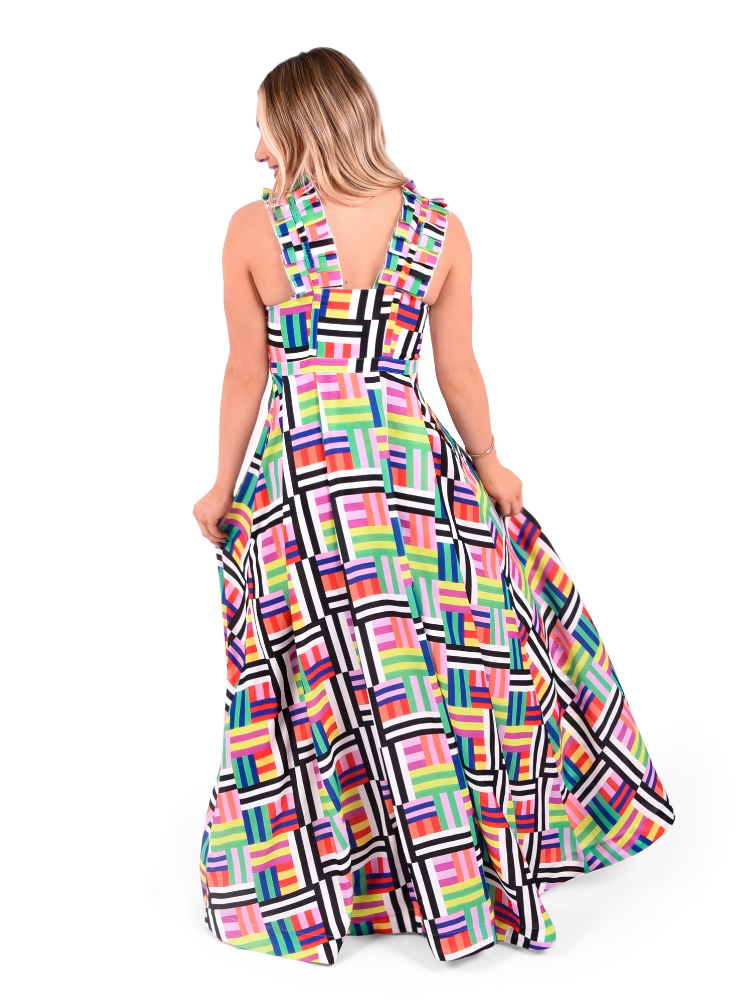 Madras store maxi dress