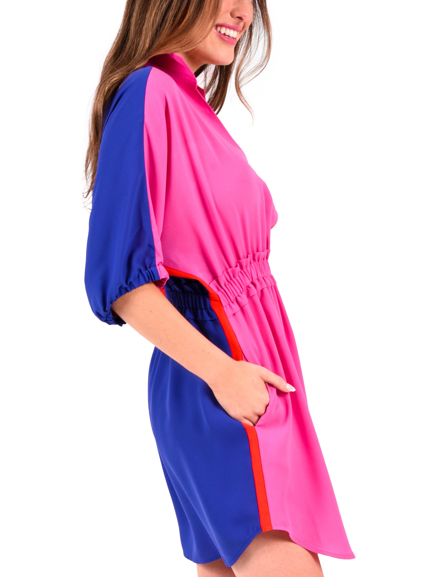 Palmer Dress - Berry Colorblock