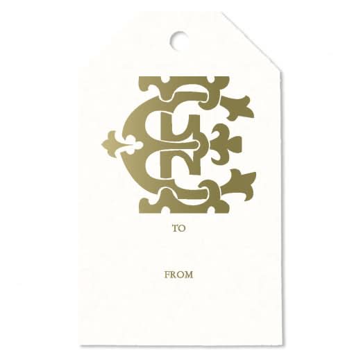 1-Letter Monogrammed Gift Tag