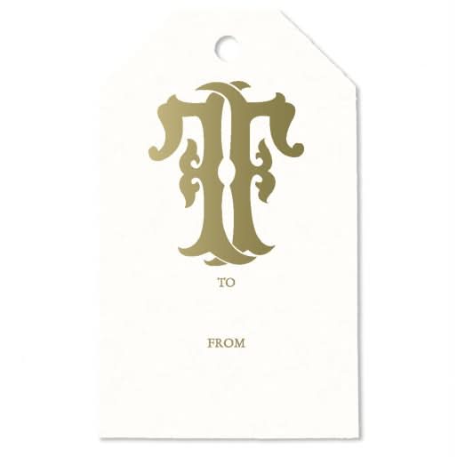 1-Letter Monogrammed Gift Tag
