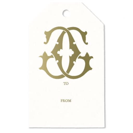 1-Letter Monogrammed Gift Tag
