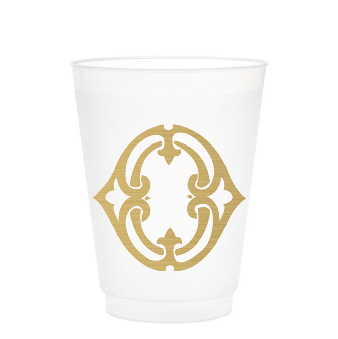 1-Letter Monogrammed Frosted Cups