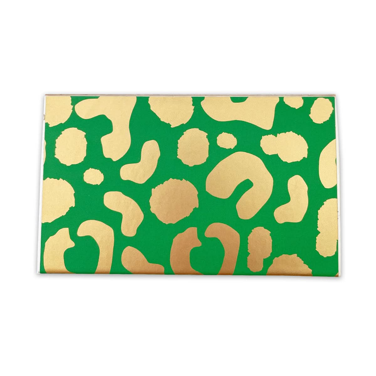 A Matchbox - Invite Joy with a green background featuring abstract gold patterns resembling blobs and squiggles.