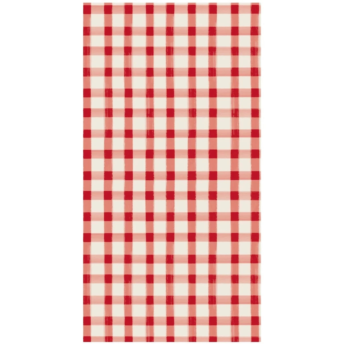 Red Painted Check Guest Towels