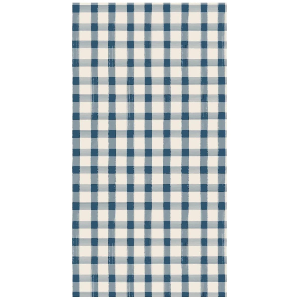 Navy Painted Check Guest Towels