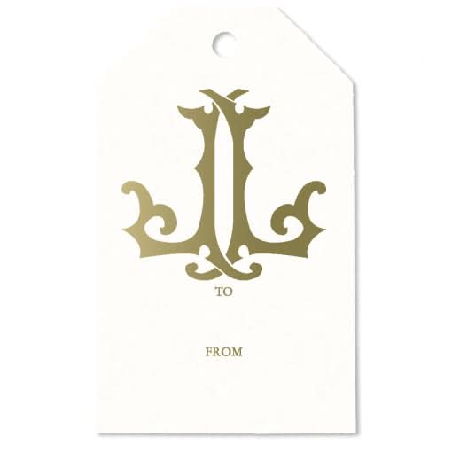 1-Letter Monogrammed Gift Tag