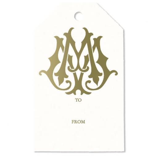 1-Letter Monogrammed Gift Tag
