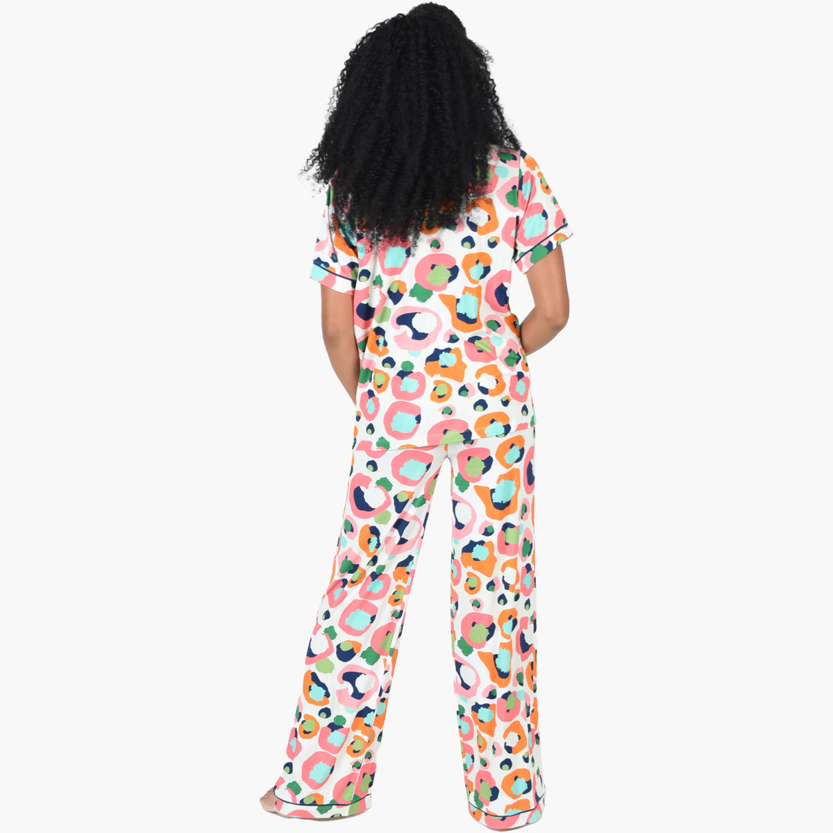 Multi Spot Cheetah Pajama Pant Set