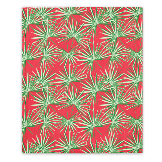 Holiday Minky Blanket - Holiday Palm