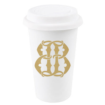 1-Letter Monogrammed Paper To-Go Cups