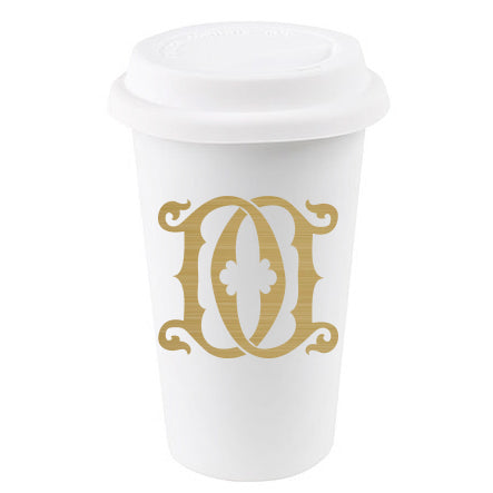 1-Letter Monogrammed Paper To-Go Cups