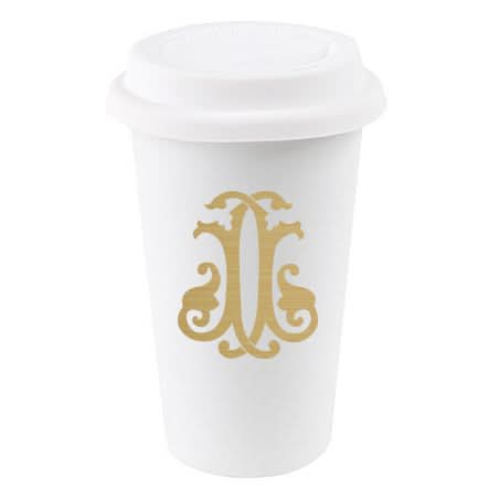 1-Letter Monogrammed Paper To-Go Cups