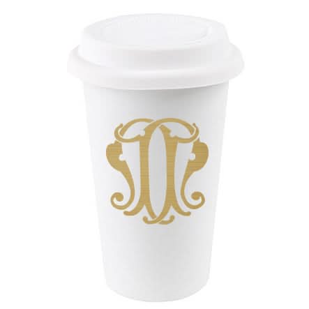 1-Letter Monogrammed Paper To-Go Cups