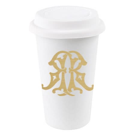 1-Letter Monogrammed Paper To-Go Cups