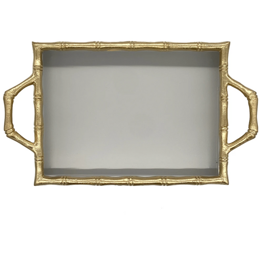 Colorblock Chang Mai Tray - Taupe and Gold