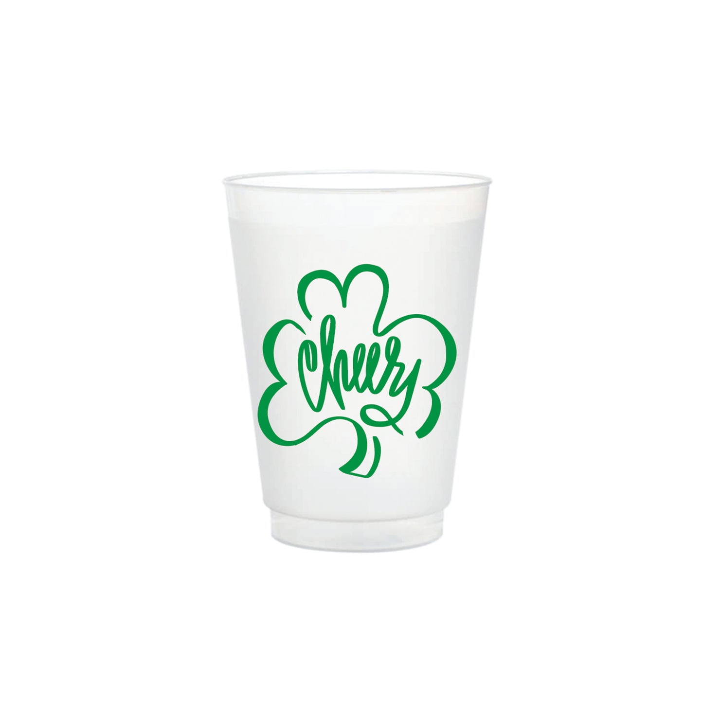 Cheers Shamrock 16 oz Frosted Cups