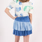 Tiered Mini Skirt - Ultramarine Colorblock