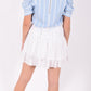 Tiered Mini Skirt - Bright White