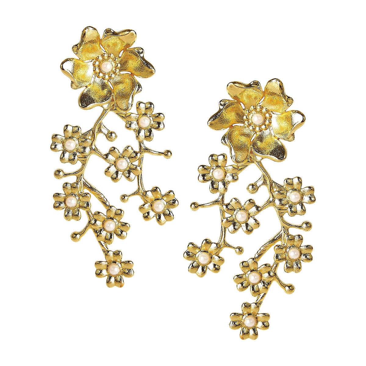 Daphne Pearl & Gold Earrings