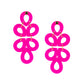 Hot Pink Acrylic Ginger Earrings