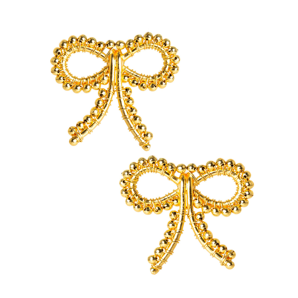 Little Bow Gold Earrings
