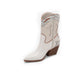 Loral Booties in Ivory Croc Print Leather