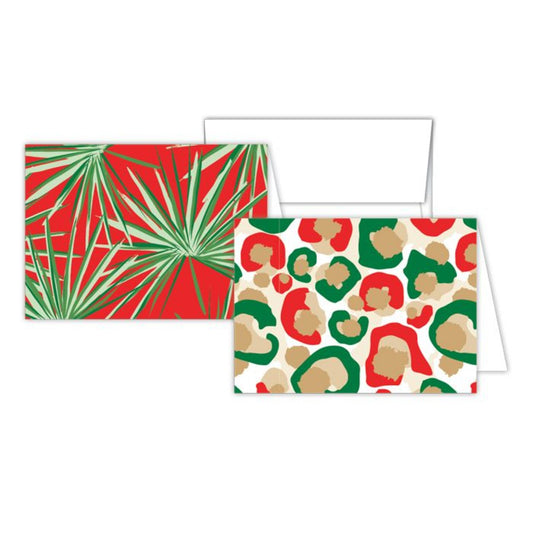 Stationery Notes - Christmas Spot Cheetah/Holiday Palms