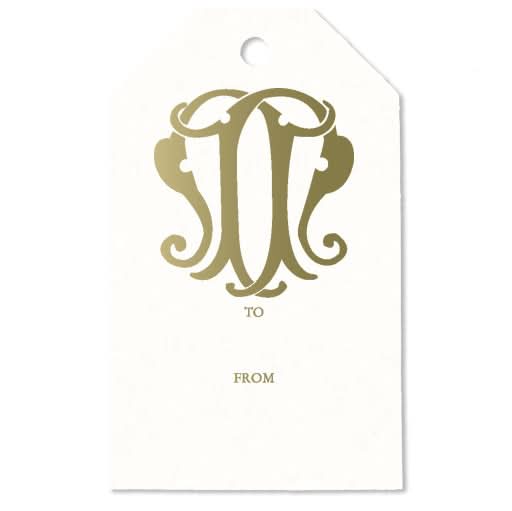 1-Letter Monogrammed Gift Tag