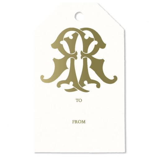 1-Letter Monogrammed Gift Tag