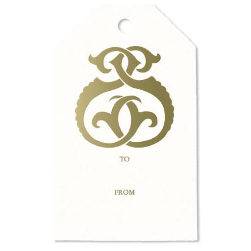 1-Letter Monogrammed Gift Tag