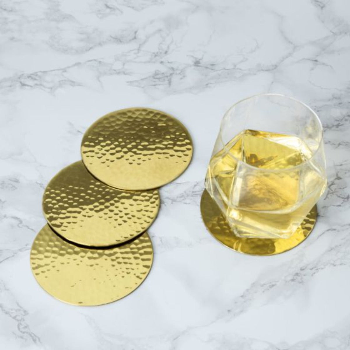 Hammered Brass Coasters – Emily McCarthy