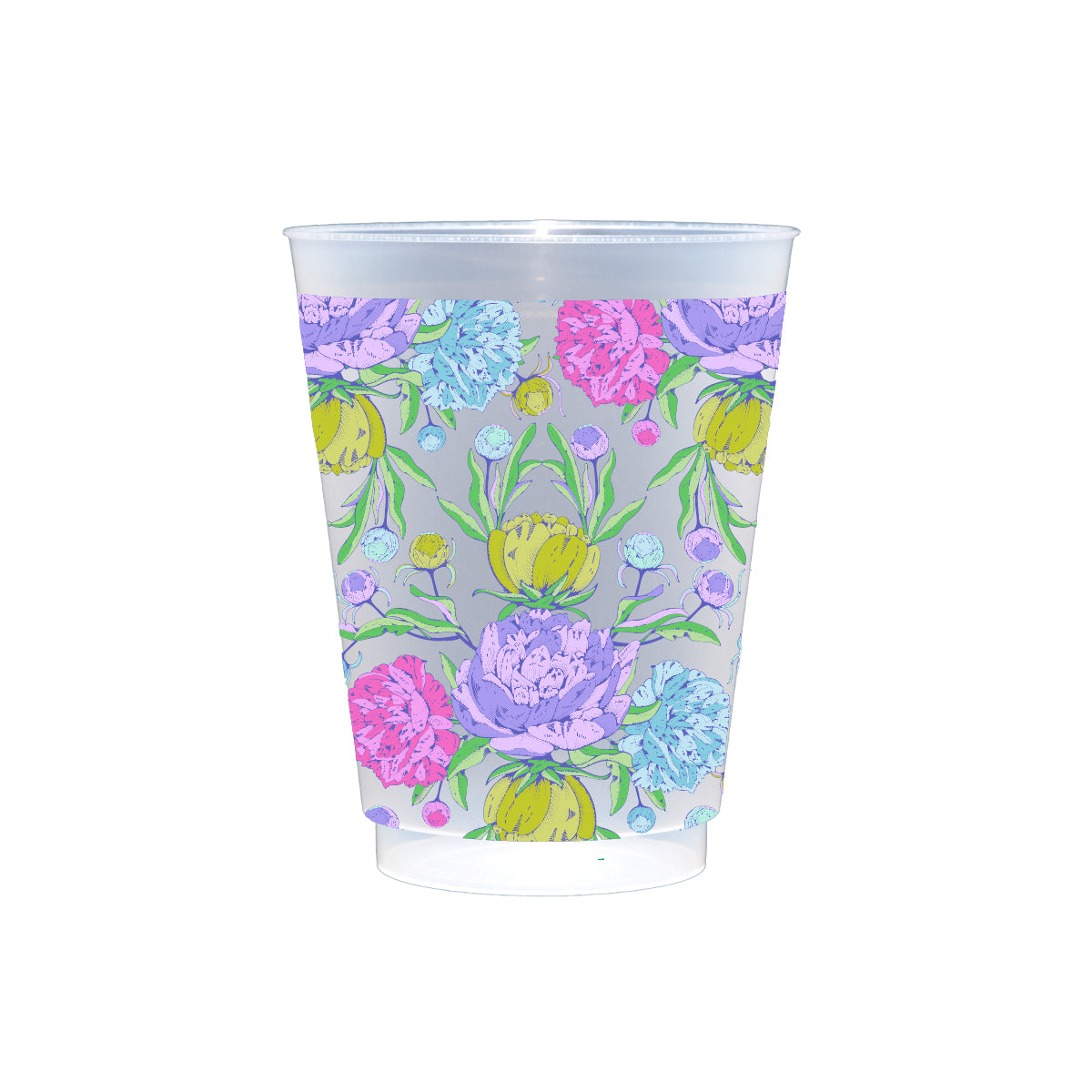 Spring Peony 16 oz Frosted Cups