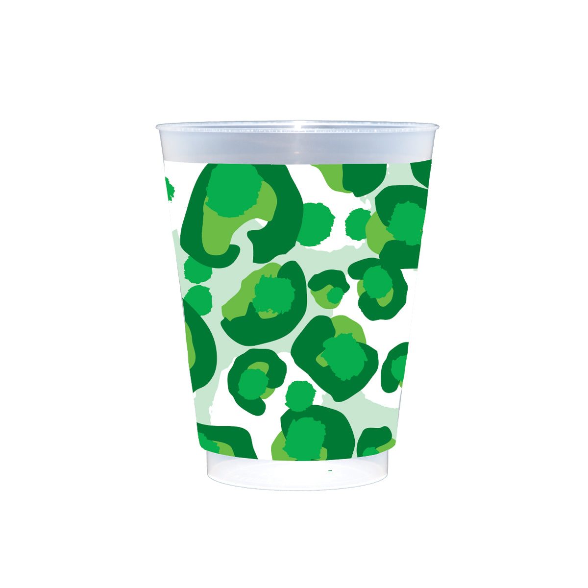 St. Patrick's Day Cheetah 16 oz Frosted Cups